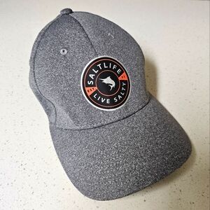 Salt Lifel Live Salty Baseball Cap One Size Grey Flex